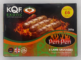 KQF Exotic - 6 Peri Peri Lamb Sausages (300g)