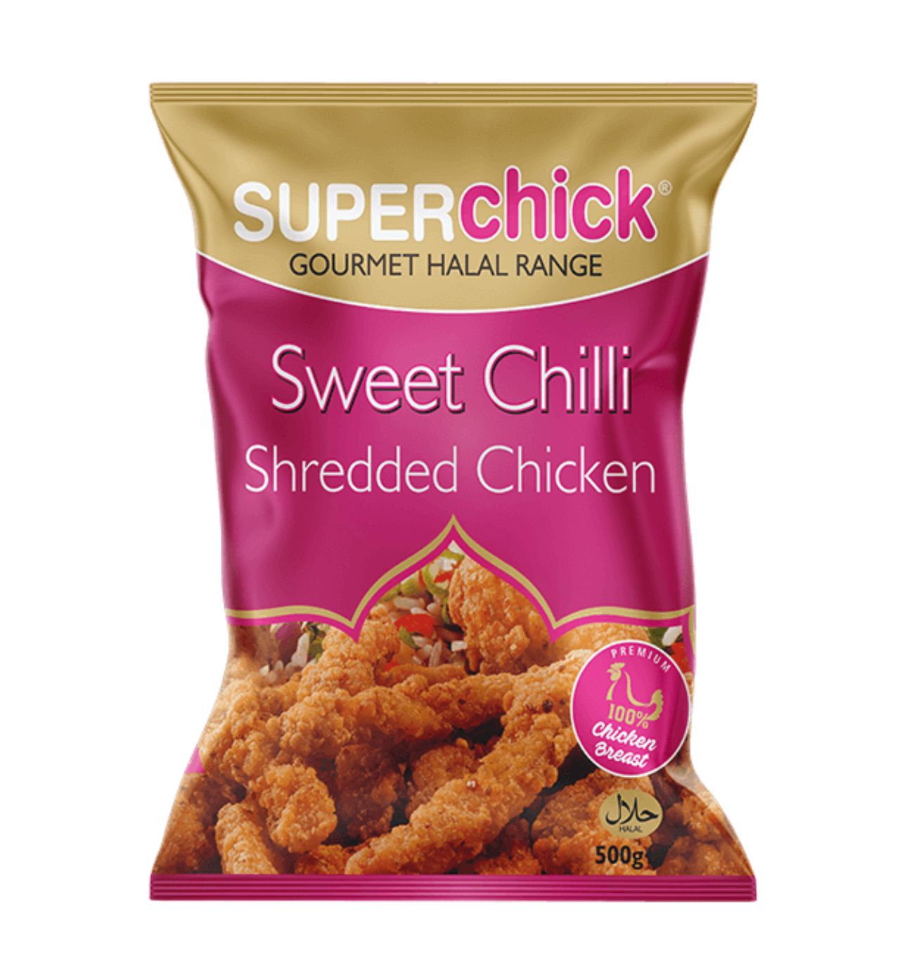 Superchick Sweet Chilli Shredded Chicken (500g)