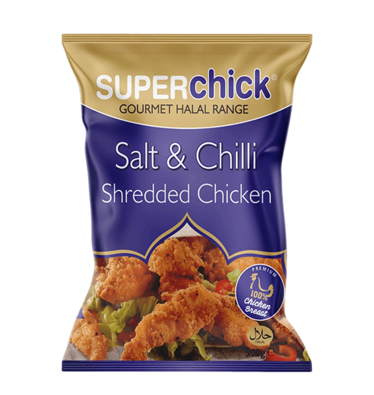 Superchick Salt & Chilli Shredded Chicken (500g)